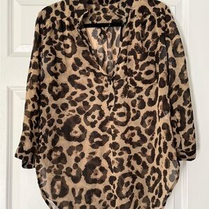 Leopard Print Women's Top